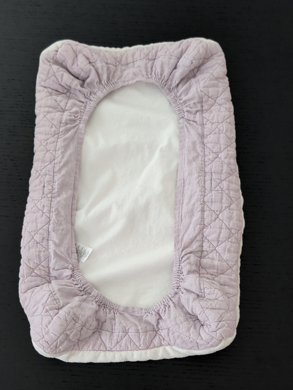 Pottery Barn Kids Belgian Flax Linen Changing Table Pad Lavender Purple